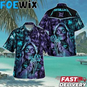 Metallica Rock Band Skull Aloha Summer Beach Party Holiday Hawaiian Shirt